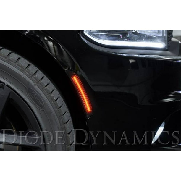 set Diode Dynamics LED Sidemarkers compatible with Dodge Charger 2015-2020 Amber//Red